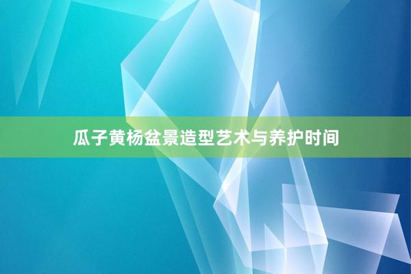 瓜子黄杨盆景造型艺术与养护时间